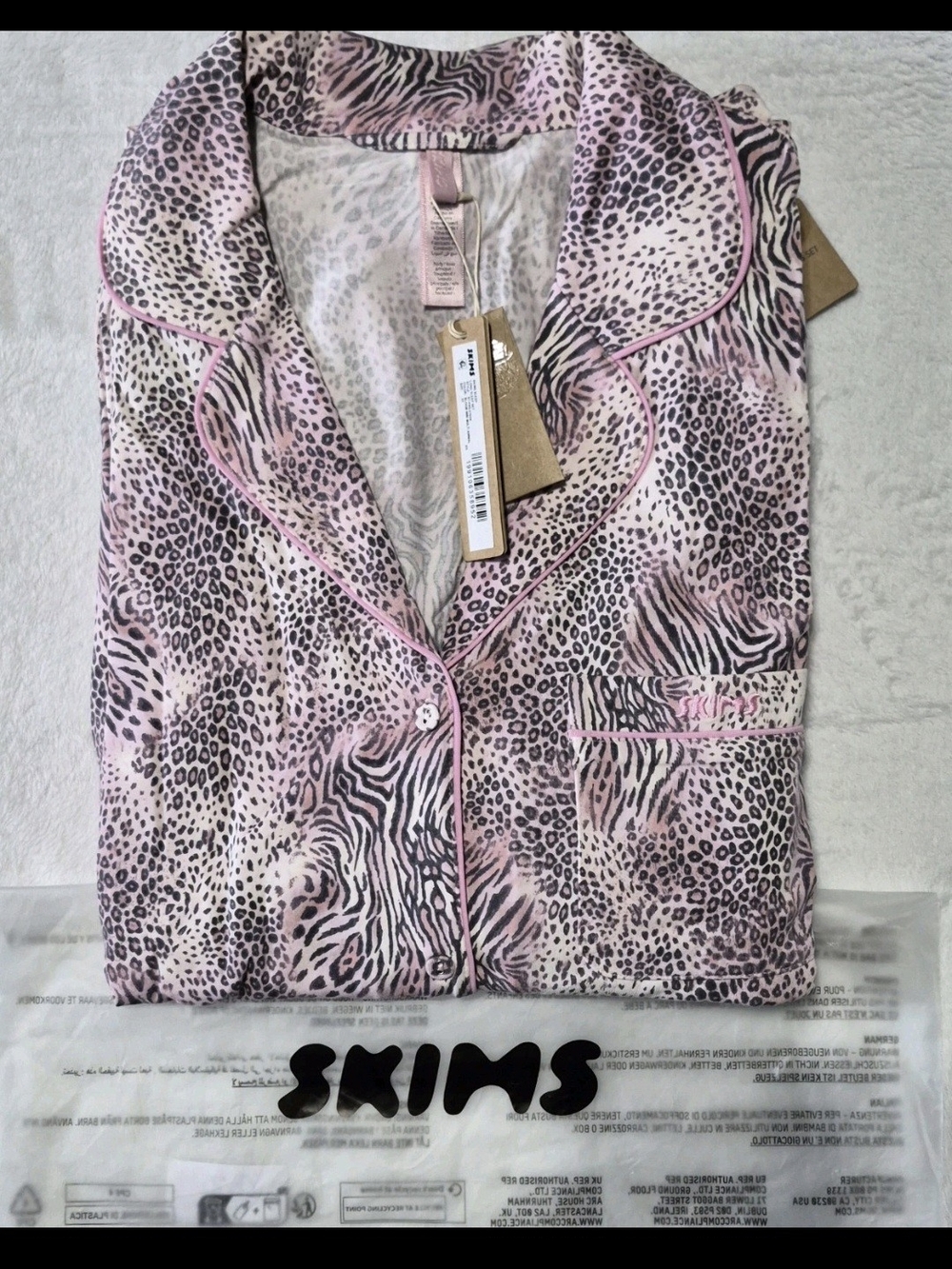 NEW SKIMS SLEEP LONG SLEEVE BUTTON UP SLEEP SET SIZE 2X LMTD EDTN SOLD OUT PINK